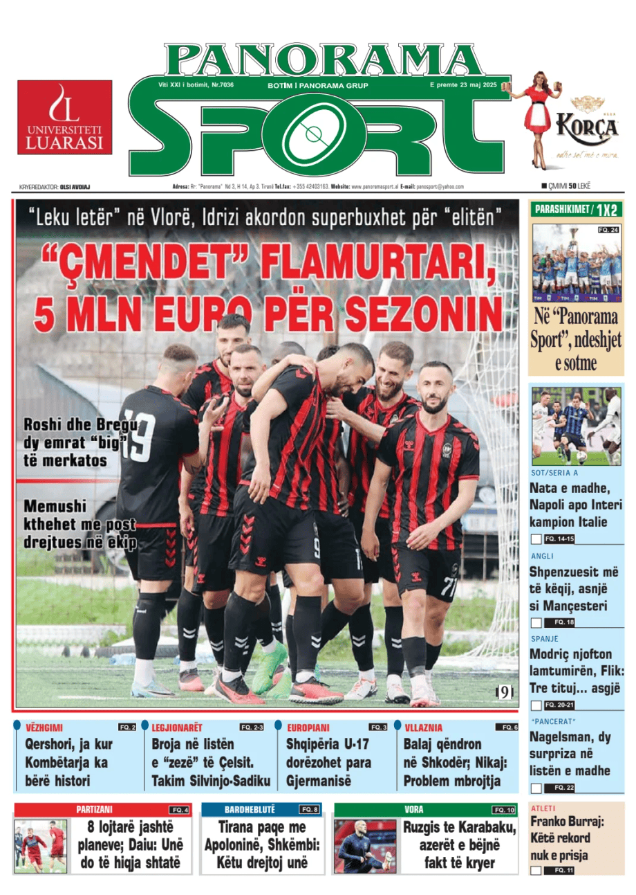 Prima-pagina-Panorama Sport-oggi-edizione-di-oggi-20250523